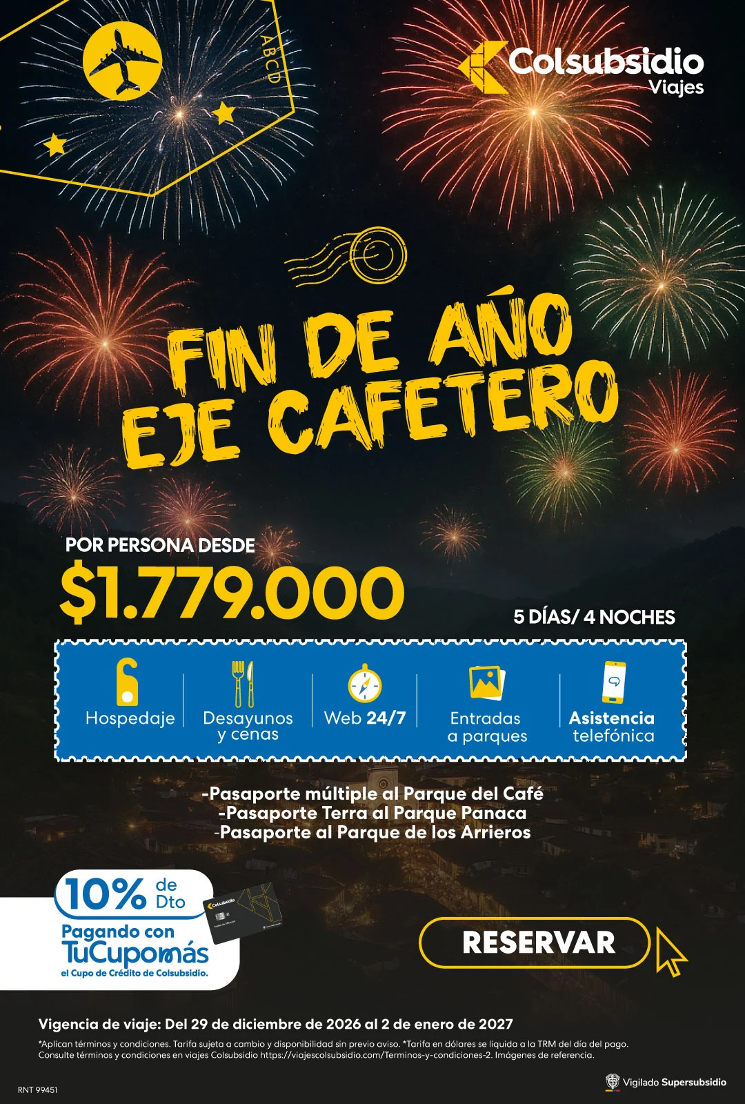 Eje Cafetero fin de año